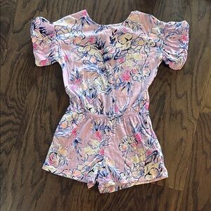Lilly Pulitzer Pink and Blue Floral Romper